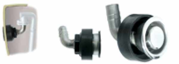 SFIATO IN ACCIAIO INOX A FILO CURVO COMPLETO DA MM.16
